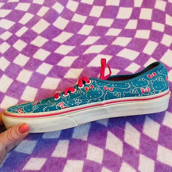blue & pink Hello Kitty Vans size 9 - Picture 7 of 9